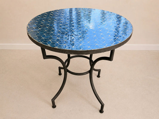 Prachtige Blauwe Mozaïek tafel