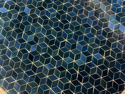 Prachtige Blauwe Mozaïek tafel