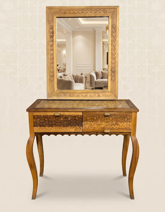 Authentieke dressoir met spiegel